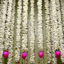 lotus buds and mogra flowers decoration