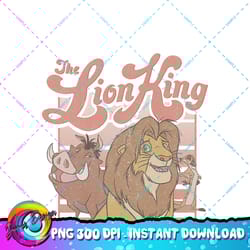 disney the lion king simba timon pumbaa retro png download