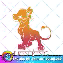 disney the lion king young simba sunset gradient png download