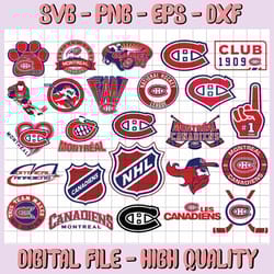 25 files montreal canadiens bundle svg, canadiens svg, nhl svg, nhl svg, hockey cricut, download cut file, clipart cricu