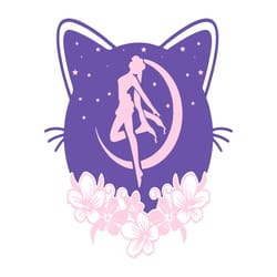 cute moon cat and sailor anime svg, animal svg, cute moon cat svg, sailor anime svg, cute cat svg,