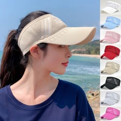 breathable women hats sunscreen baseball cap, outdoor sport leisure sun protection, sunshade ponytail hat