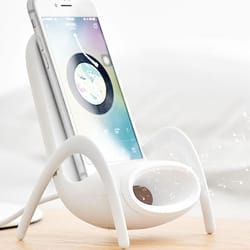 portable mini chair wireless charger with speaker