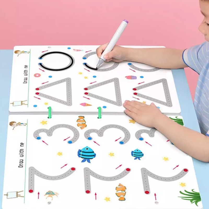 Educational tracing book for preschoolers