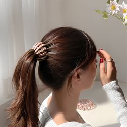 lazy bird's nest plate hairpin