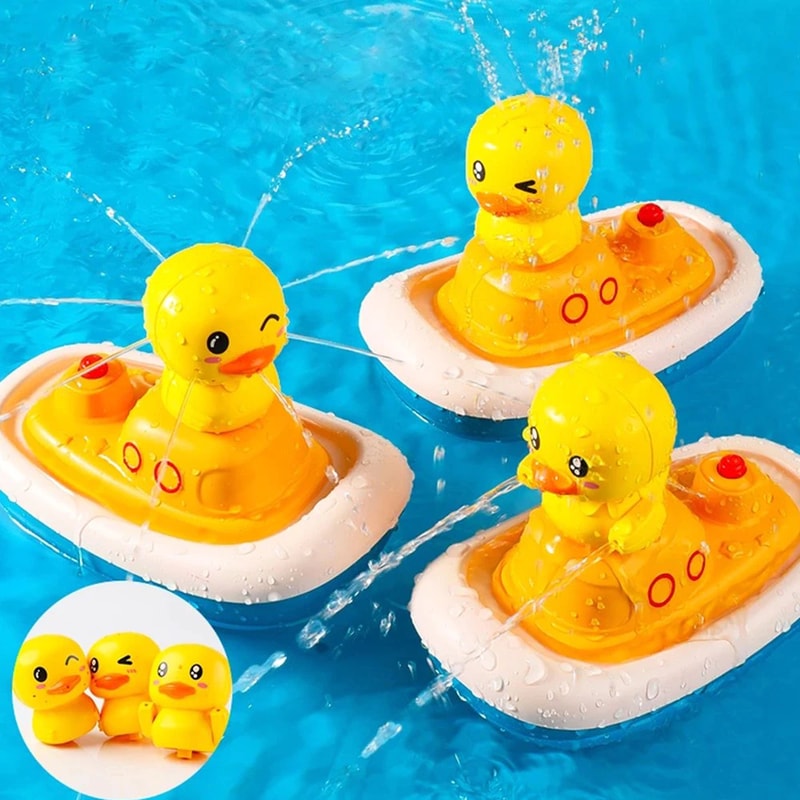 Electric Duck Boat Spray Bath Toy 4