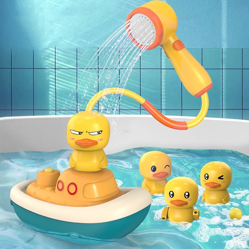 Electric Duck Boat Spray Bath Toy 5