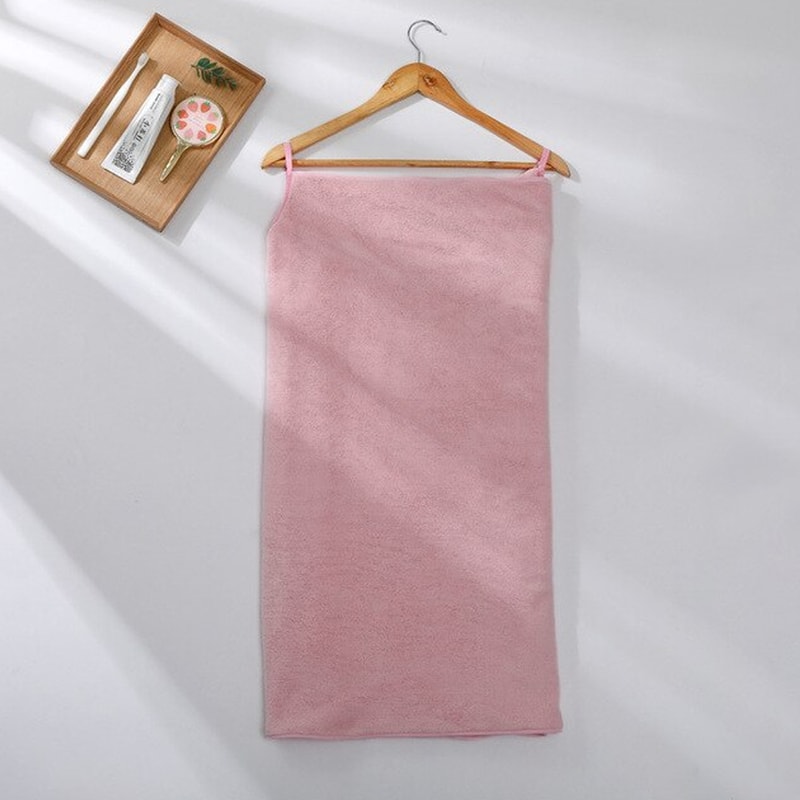 wearablemicrofiberbathtowelbathrobepinkpng