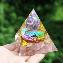 engraved orgone pyramid crystal energy generator