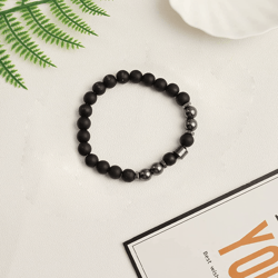 black obsidian anti-swelling anklet – health & stylish gift for her