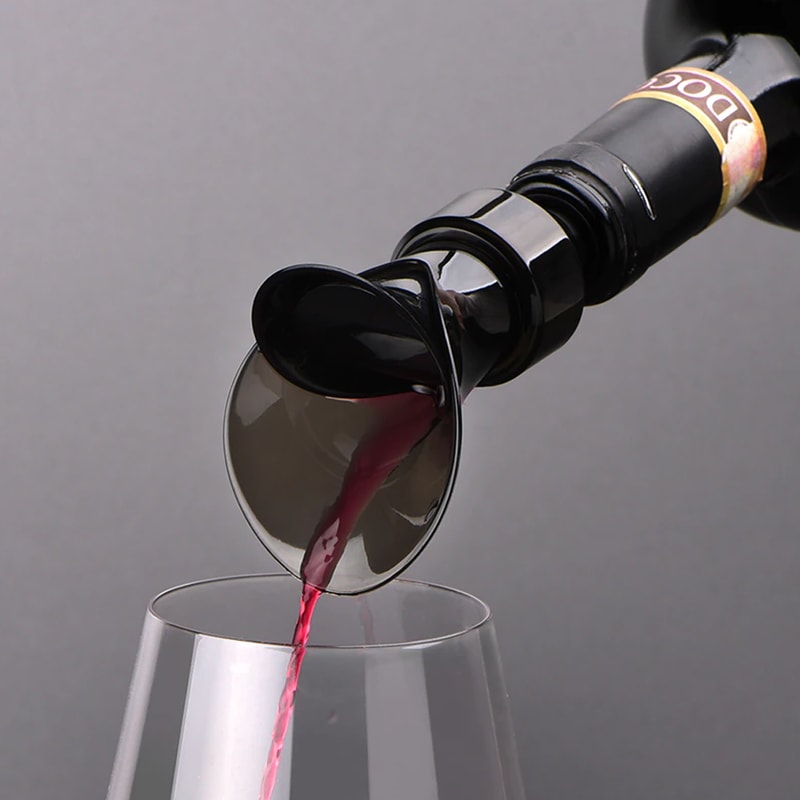 2in1 Wine Stopper Pourer No Drip Keeps Wine Fresh Perfect Fit for Every Wine Bottle