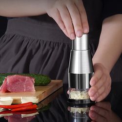 multifunctional pressed garlic chopper - stainless steel garlic press & crusher