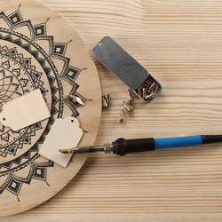wood burning pyrography kit 28 piece set