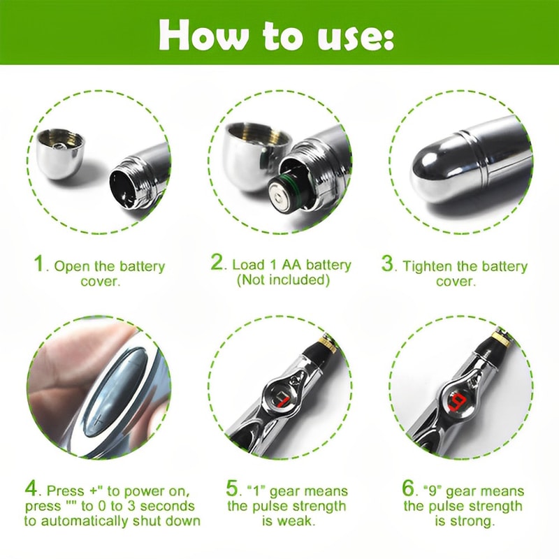 Rechargeable Electric Meridian Energy Massager