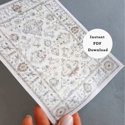 diy dollhouse area rug. tutorial pdf miniature things. circle and rectangular carpet 10 design. printable digital images