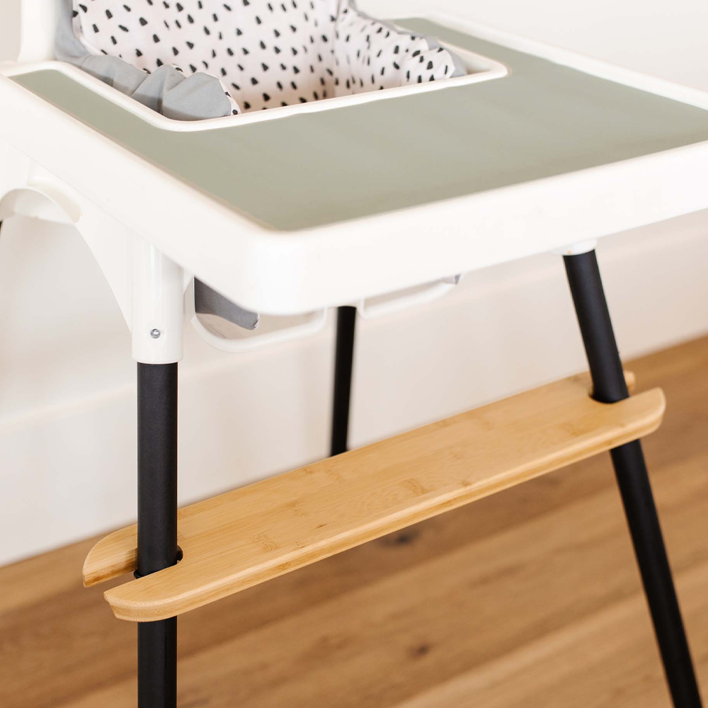 Adjustable Bamboo Highchair Footrest 3