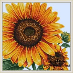 sunflower cross stitch pattern pdf modern beautiful pillow flower cross stitch
