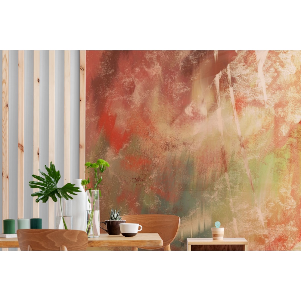 Abstract-Red-texture-wallpaper-interiors