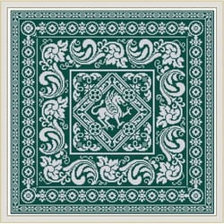 antique sampler 14 cross stitch pattern pdf monochrome ornament