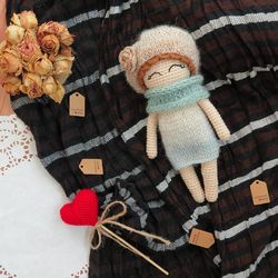 Amigurumi Doll Crochet pattern in crochet and knitting dress 8 inch pattern.