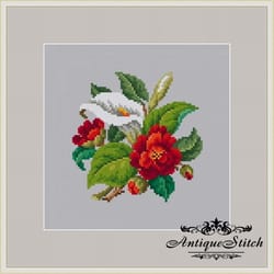 berlin woolwork bouquet 24 vintage cross stitch pattern pdf