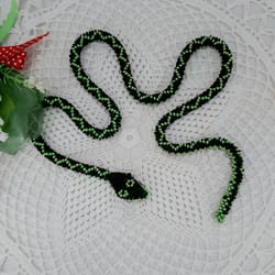 reproduction snake necklace wwi snake gray multicolor diamond handcrafted in the style pow and artisanal snakes wwi 1920