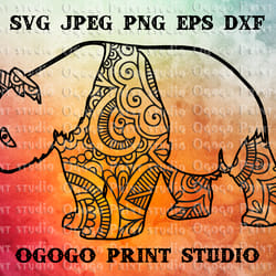 mandala style panda svg, zentangle svg, mom bear svg, mama