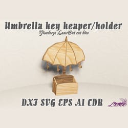 umbrella key keaper/holder vector model for laser cut cnc, 3 mm, dxf cdr ai eps svg vector files for laser cut