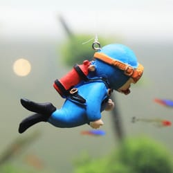 aquarium lovely diver decoration device