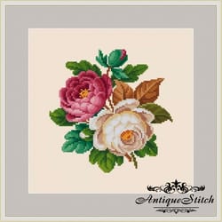 berlin woolwork bouquet 38 vintage cross stitch pattern pdf