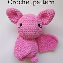 crochet bat plush, bat pattern, amigurumi bat pattern, crochet bat plushie
