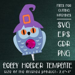 halloween owl | lollipop holder template svg