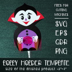 little vampire | halloween lollipop holder template