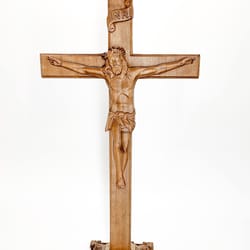 crucifix catholic cross 18.5" height, crucifix wooden cross, carved wooden cross, wooden crucifix, jesus christ