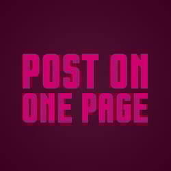 post on one page