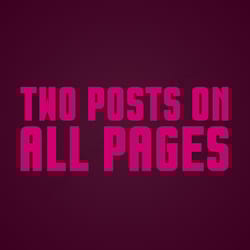 two posts on 5 pages