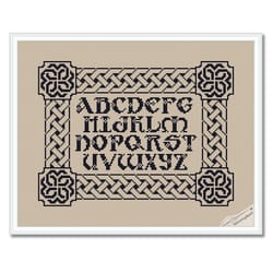celtic alphabet ornament cross stitch pattern pdf