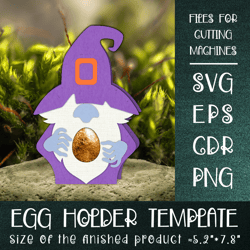gnome magician| halloween egg holder template