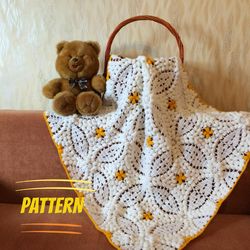 Crochet pattern baby blanket, PDF, tutorial newborn blanket