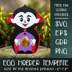 little vampire | halloween egg holder template