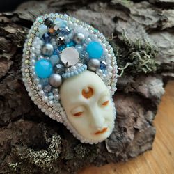 brooch "njord". handmade. magical jewelry.