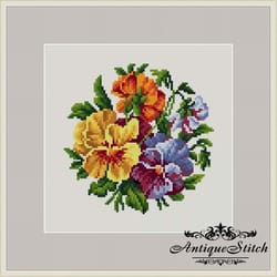 berlin woolwork bouquet 40 vintage cross stitch pattern pdf
