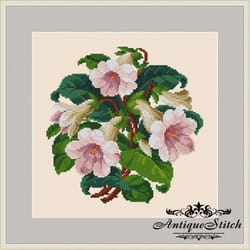 berlin woolwork bouquet 45 vintage cross stitch pattern pdf