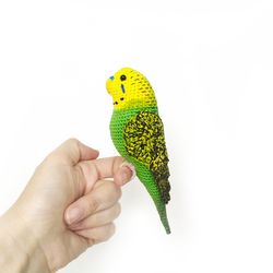 custom green plush budgie