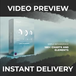 simple infographics. mogrt for premiere pro and after effects. change font, font size, font style, with up to 4k