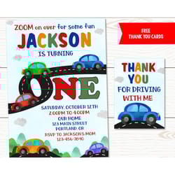 cars birthday invitation cars invitation 1st birthday transportation party invite first birthday drive by birthday party
