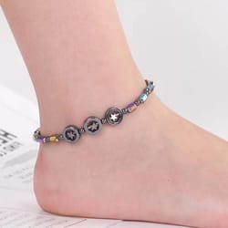 magnetic therapy obsidian anklet
