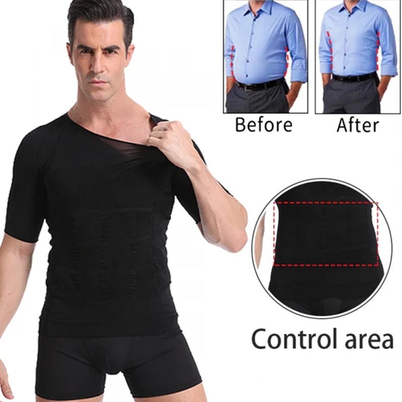 Therapeutic posture corrector undershirt in action