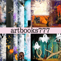 halloween-2 scrapbooking set, digital download, digital paper, journal