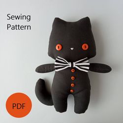 Halloween Cat Sewing Pattern PDF